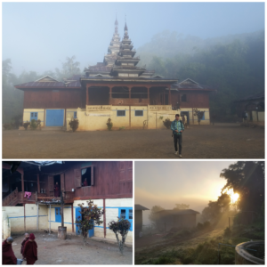 Sleeping in a monastery, Myanmar